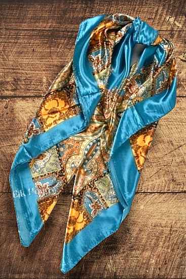 Paisley Wild Rag - Blue and Golds
