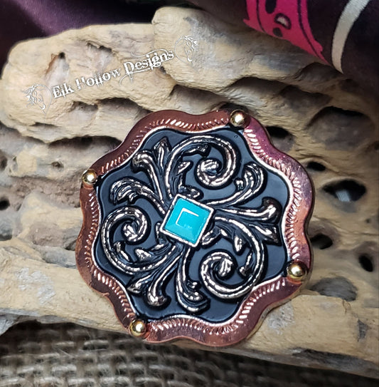 Antique Copper Wild Rag Slide - Elk Hollow DesignsAntique Copper Wild Rag Slide