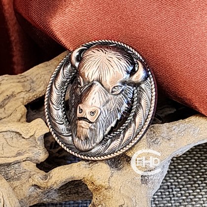 Buffalo Copper Wild Rag Slide - Elk Hollow DesignsBuffalo Copper Wild Rag Slide