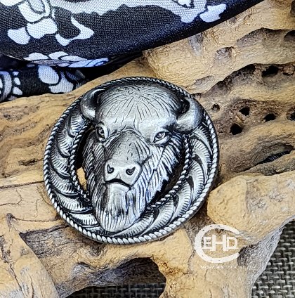 Buffalo Head Wild Rag Slide - Elk Hollow DesignsBuffalo Head Wild Rag Slide