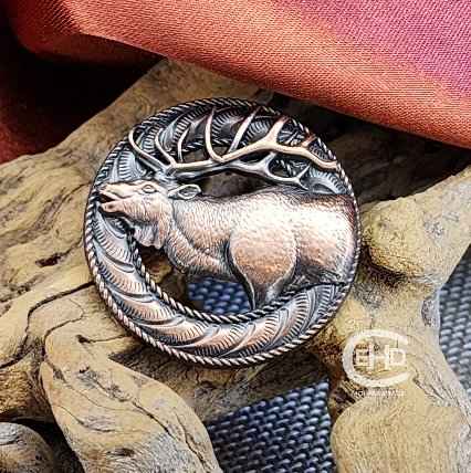 Copper Bulging Elk Wild Rag Slide