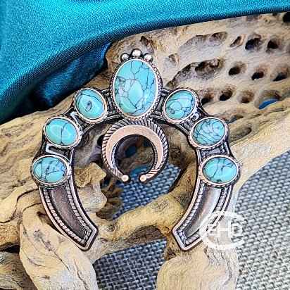 Copper Squash Blossom Wild Rag Buckaroo Scarf Slide