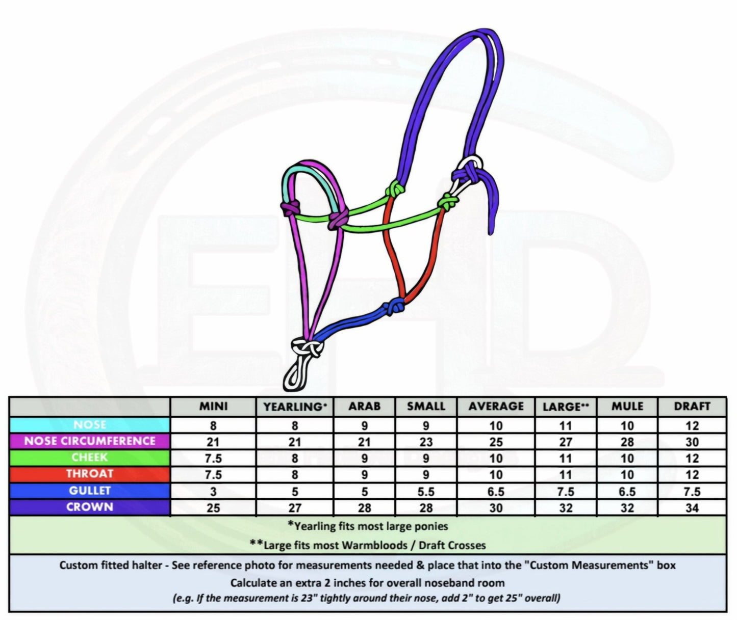 EHD Easy On Rope Halter - Elk Hollow DesignsEHD Easy On Rope Halter