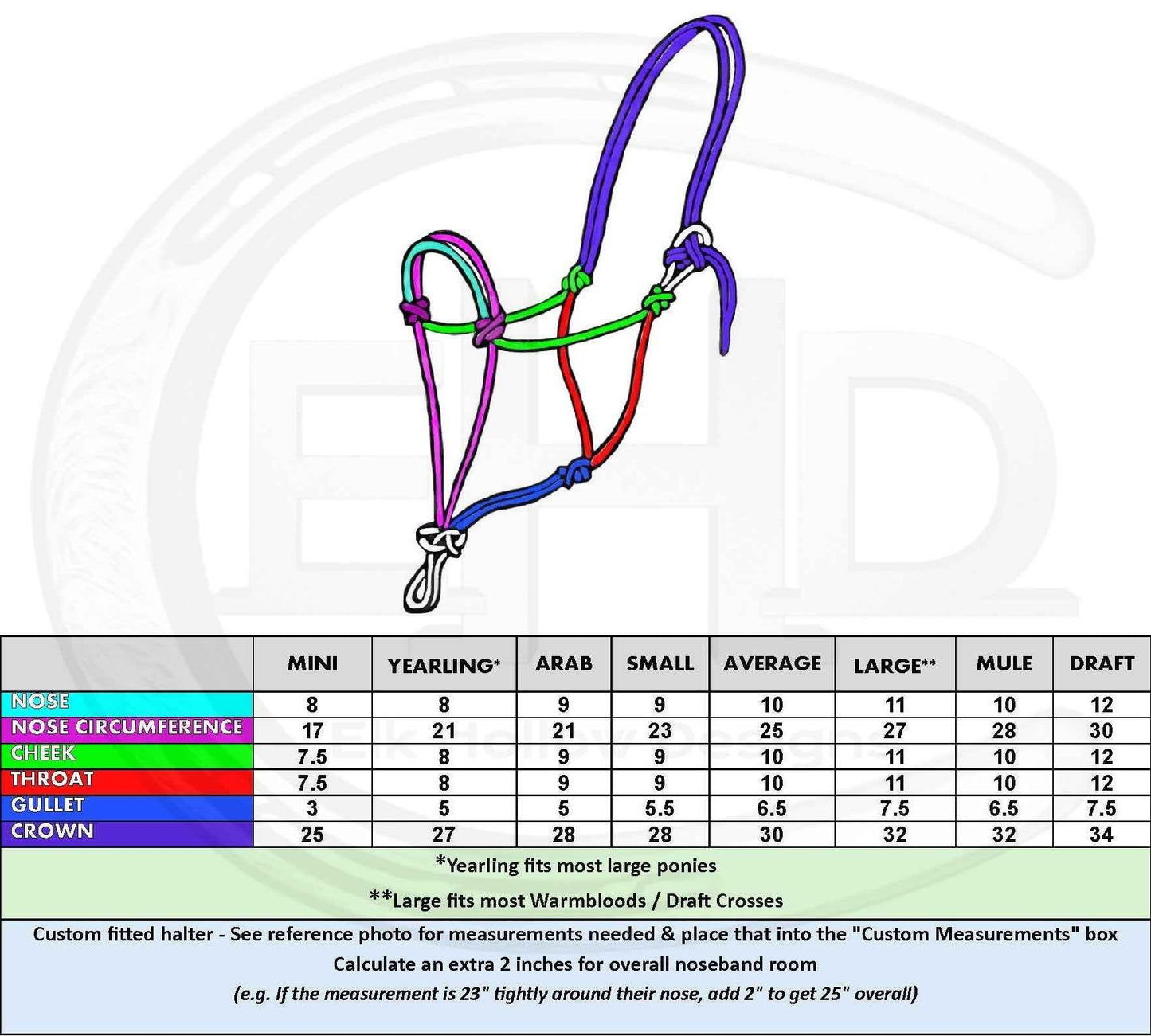 EHD Easy On Rope Halter with Flower Noseband