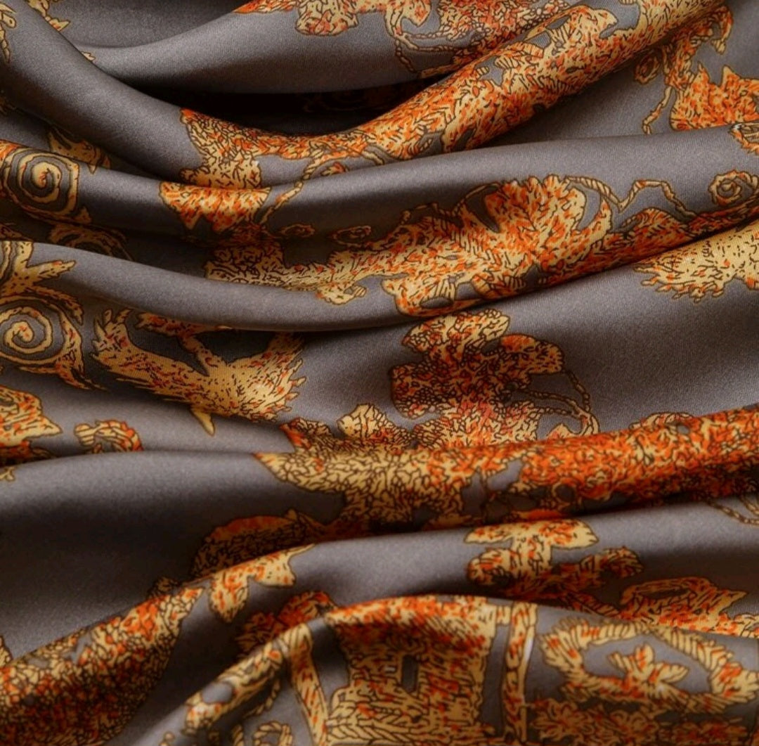 Gold and Grey Wild Rag - Elk Hollow Designs