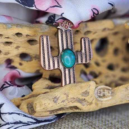 Cactus Wild Rag Buckaroo Scarf Slide