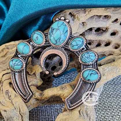 Copper Squash Blossom Wild Rag Buckaroo Scarf Slide